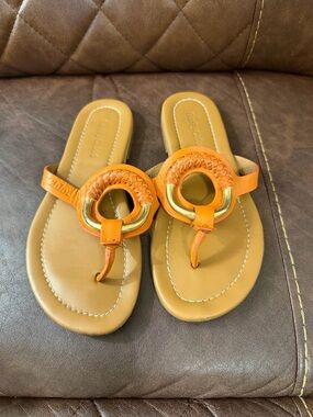 See By Chloé Orange Hana Braided Ring Thong Sandals- Made in Spain